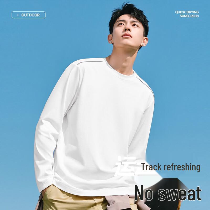 GENIOLAMODE Men's Long Sleeve Quick-Dry T-Shirt