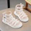 Girls' Sandals, Summer Children's Roman Shoes, Big Children's Soft Sole, Exposed Toe, Little Girls' Princess Shoes, Stylish