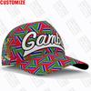 Cappellino da Baseball Gambia Gratuito Nome Numero 3D Personalizzato Logo Squadra Araba Cappello Gm Paese Gmb Viaggio Nazione Francese Bandiera Islamica Araba Copricapo