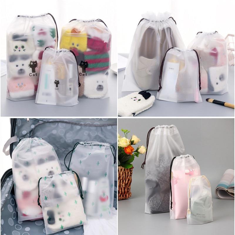 

Прозрачные животные Косметическая сумка Макияж Чехол Drawstring Путешествия Хранение Сумка Туалетные принадлежности Женщины Набор для стирки