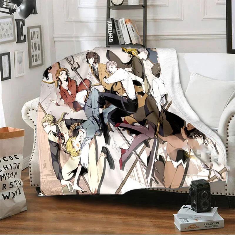 Manga Bungo Stray Dogs Dazai Osamu Throw Blanket Sheets On The Bed Blanket On The Sofa Decorative Lattice Bedspreads Sofa Covers