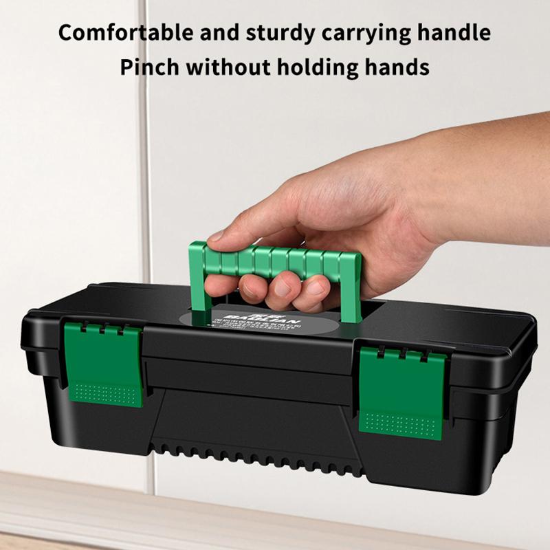 Durable Plastic Tool Box Multi Function Storage Case for Carpentry Electrical Repairs Furniture Assembly Work