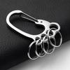 Silver Color Key Holder Easy Removal Key Ring Accessory Anti-Loss Key Ring  For Men Women