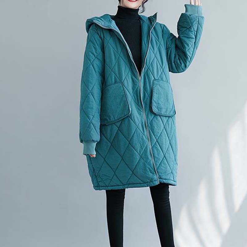 

Пальто для женщин Утепленное Осенне-зимнее Ветровка Оверсайз Водонепроницаемая Повседневная Куртка XXL