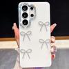 Applicable To Samsung S26ultra Korean IMD Mobile Phone Case Electroplated Bow S26FE Star Diamond A27 Anti-drop Protection