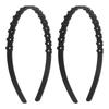 Black Face Wash Non-Slip Toothed Headband for Women