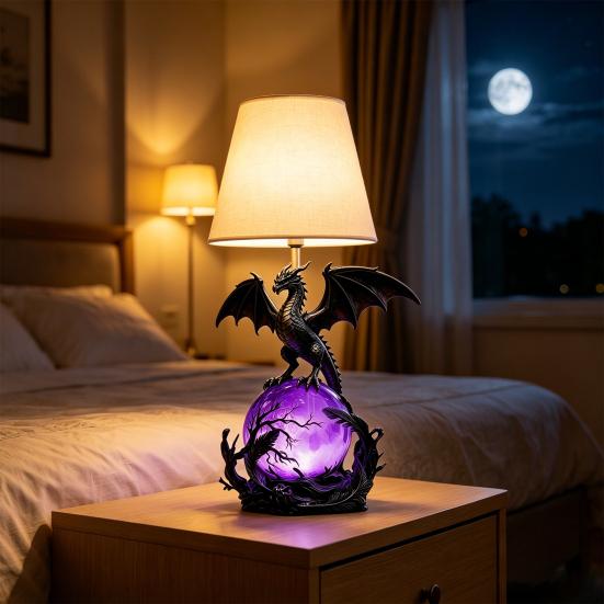 USB Powered Dragon LED Light, Gothic Style Decorative Ornament, Bedside Desk Lamp for Holiday Atmosphere, Home Night Light
