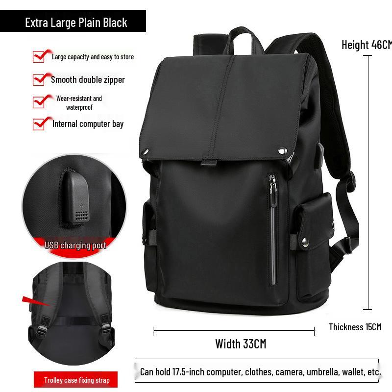 Men's Large Capacity Travel & Laptop Backpack - Casual College & Commuting School Bag