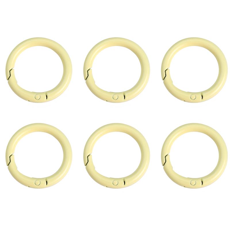 2/5/10Pcs Alloy Spray Painted Open Ring Spring Buckle Clasps For Key Bag Accessories