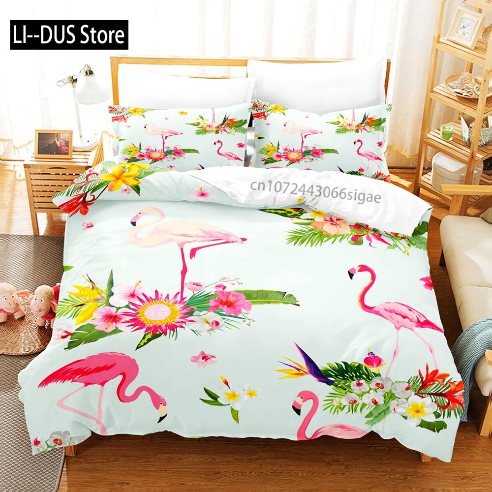 Firebird Bedding Set Single Twin Full Queen King Size Flamingo ed Set Aldult Kid Bedroom Duvetcover Sets 3D Anime Animal 037