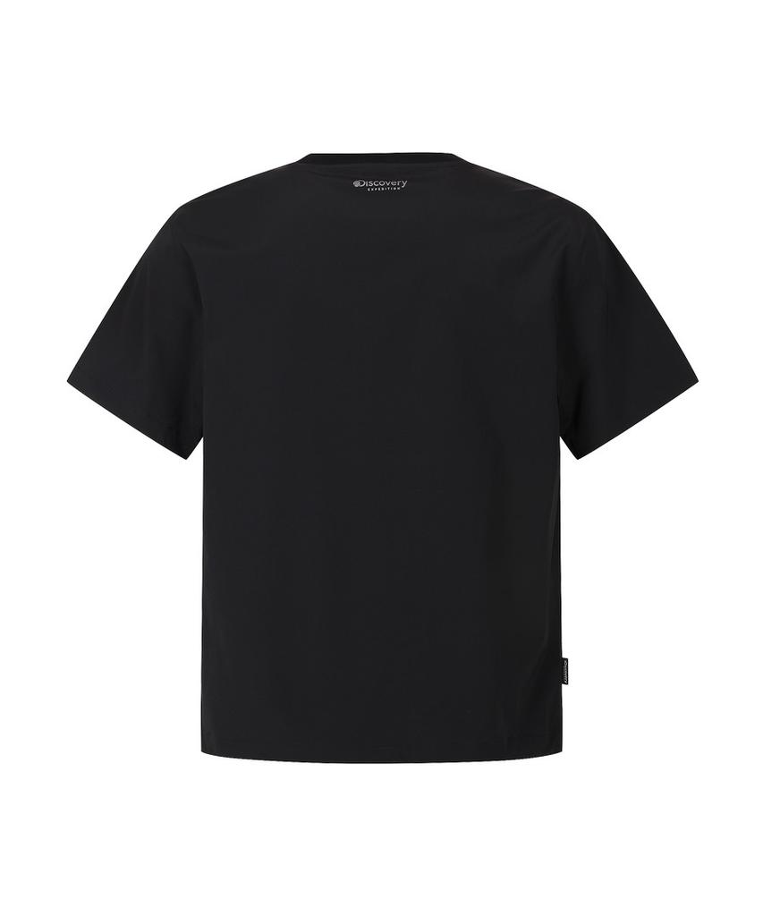 DISCOVERY EXPEDITION Uni Freshvent Essential Woven Short Sleeve T-Shirt (Black)