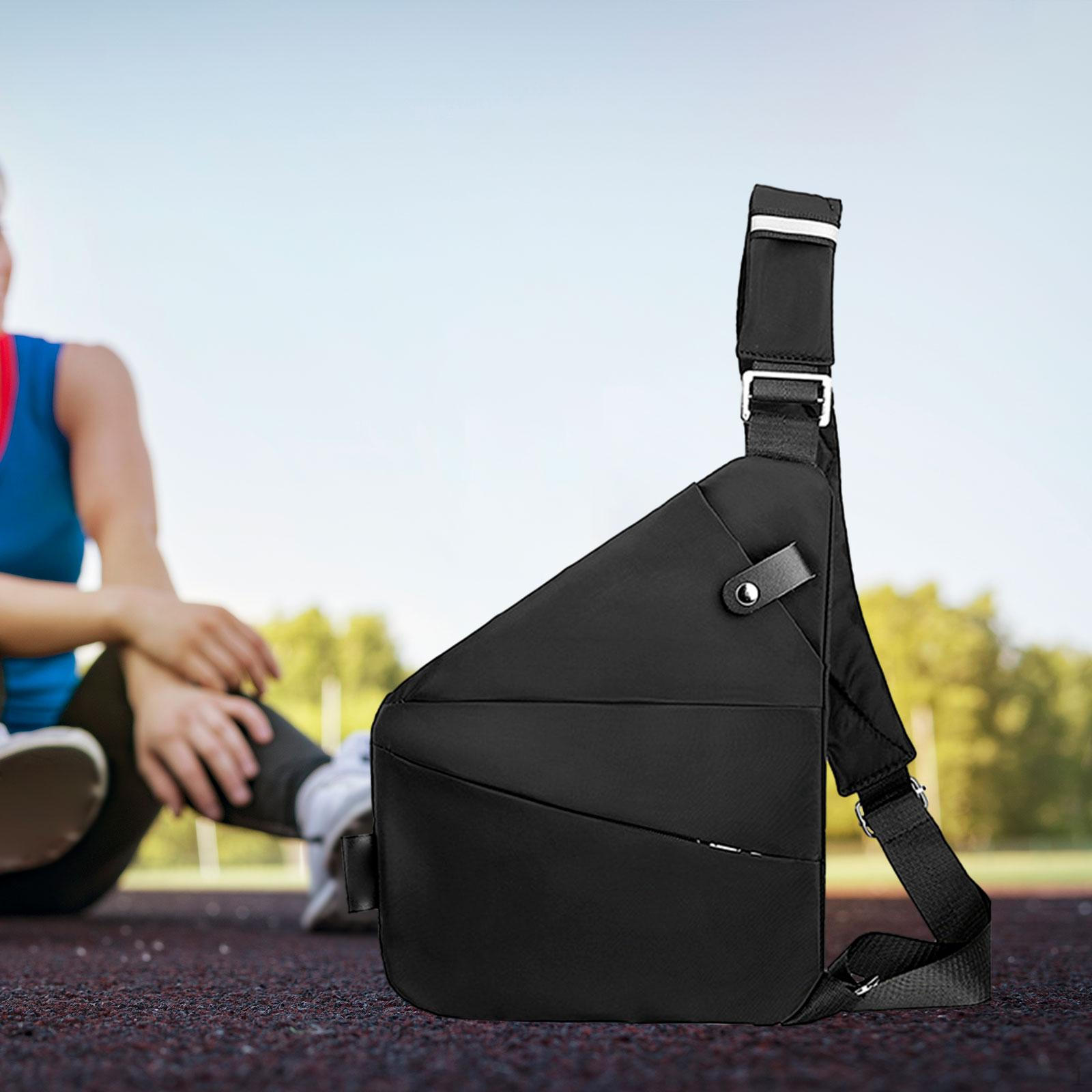 

Сумка-слинг для мужчин, легкий рюкзак на грудь, через плечо, через плечо Black Right