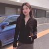 New Double-sided Ollie Velvet Stand Collar Slim Coat Windproof Plus Velvet Thickened Sweatshirt Zippered Top for Women Hoodies