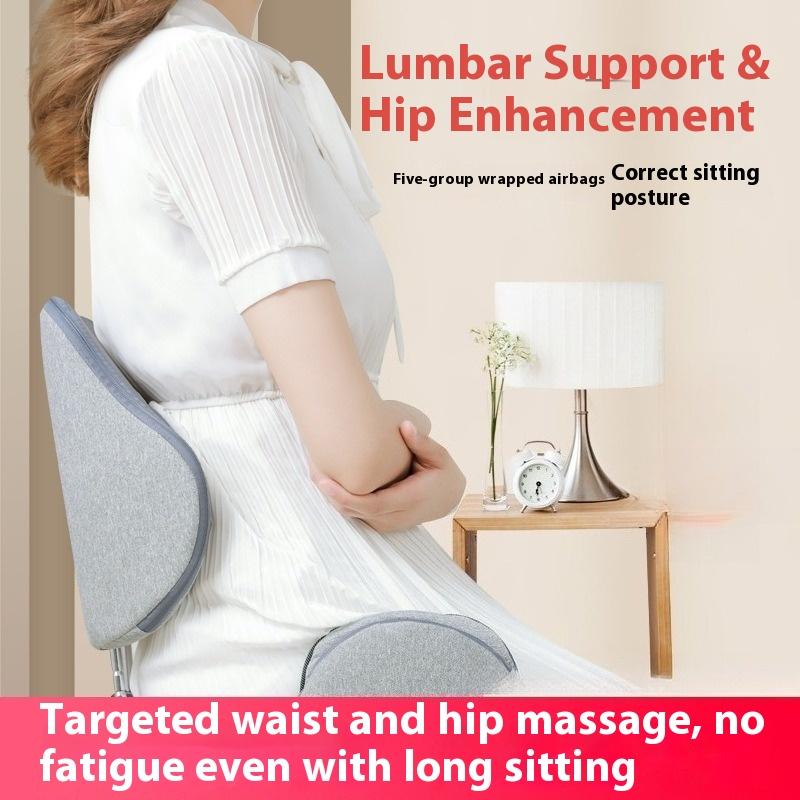 You can fold the waist, buttocks, integrated massage seat cushion, knead the waist rest, vibrate, heat massage, airbag massage cushion.