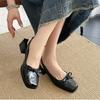 Fashion Sandals Women's 2025 New Style Toe Open-top Buckle High Heels with French Bow Comfortable Fashionable Shoes