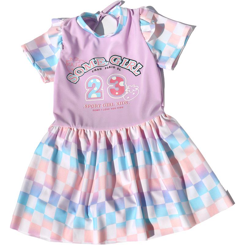 Girls' Sweet Princess One-Piece Swimsuit for Toddlers & Kids - Ideal for Beach & Hot Springs