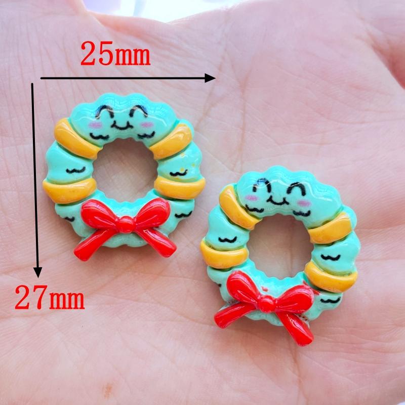 10Pcs New Mini Cute Cartoon Christmas Series Flat Back Resin Cabochons Scrapbooking DIY Jewelry Craft Decoration Accessorie