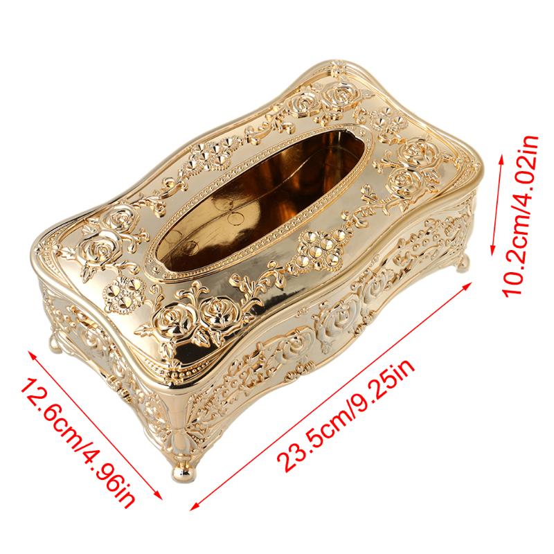 Luxury Kitchen Tissue Storage Box European-style Acrylic Tissue Box Handkerchief Tissue Holder Household Storage Supplies