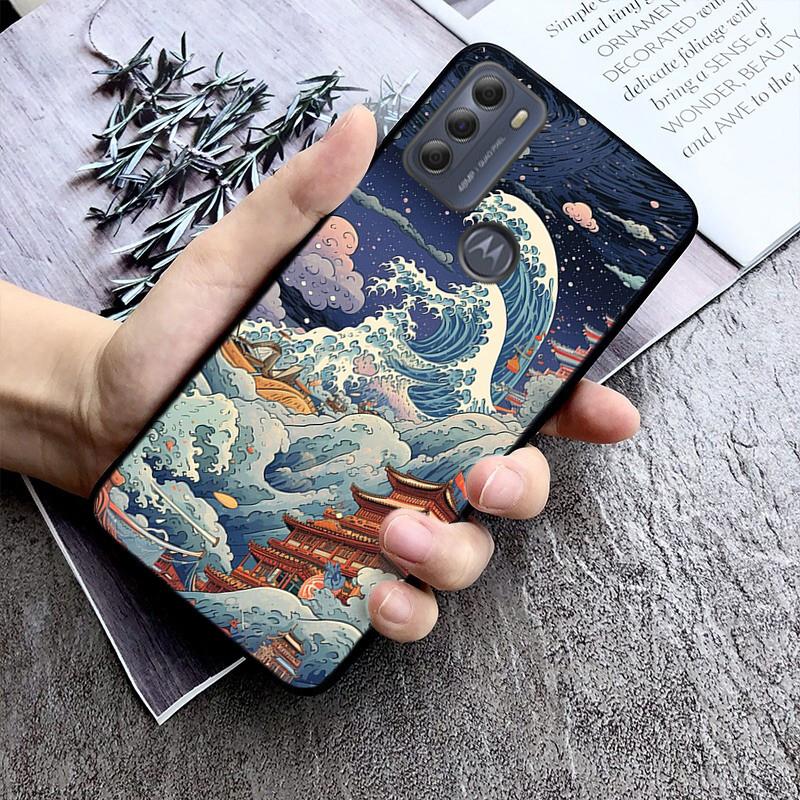 Great Wave Of Kanagawa Art Case For Motorola G84 G22 G32 G34 G52 G10 G20 G30 G60 G60S G13 G50 G54 G62 G53 G72 G85 G24 Power