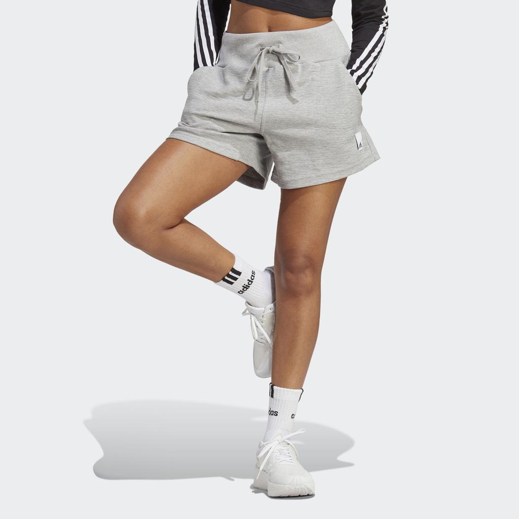 Adidas Lounge Casual Shorts Women's Gray Moderate HZ1604
