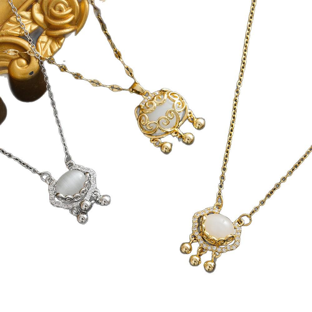 Sterling Silver Ruyi Peace Lock Necklace - Women's Luxury Clavicle Chain & Longevity Pendant