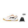 New LiNing Feather Abrasion Resistant Low Top Badminton Shoes Unisex White Black AYTT023-3