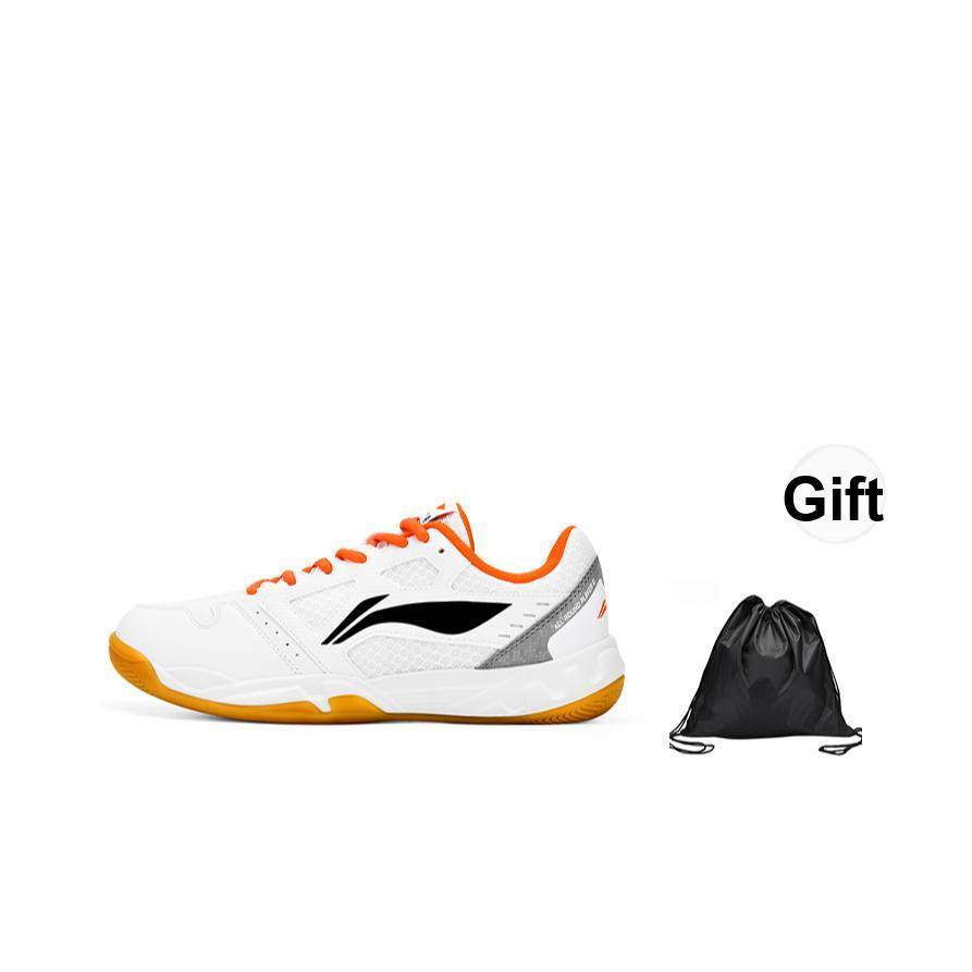 New LiNing Feather Abrasion Resistant Low Top Badminton Shoes Unisex White Black AYTT023-3