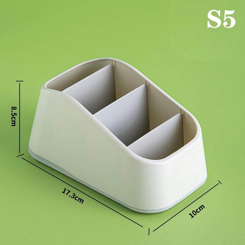 Держатель для пульта дистанционного управления 4 отделения Настольный ящик для хранения Пульт дистанционного управления для ТВ Телефон Трапециевидная корзина Органайзер для канцелярских товаров Чехол Дом Эл 898₽