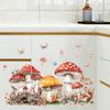 Cartoon Colorful Mushroom Squirrel Self Adhesive Waterproof Wall Stickers for Living Room Bedroom Home Decor