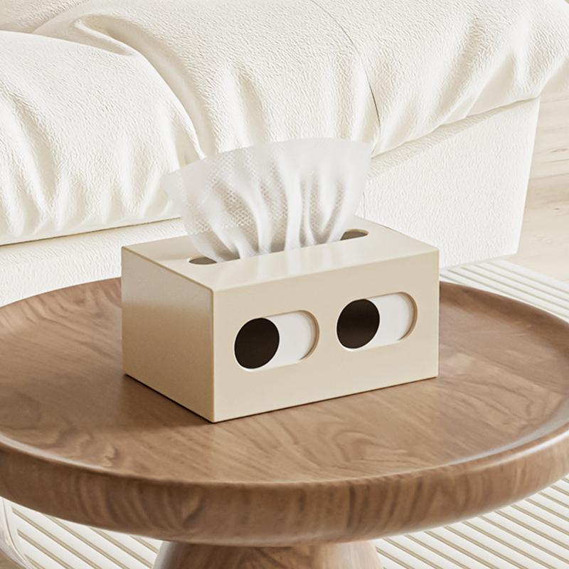 1PC Tissue Multi-Functional Creative Desktop-Suitable Funny Face Home-Use Holder Compact Box Drawer-Type 18x12x9.5cm