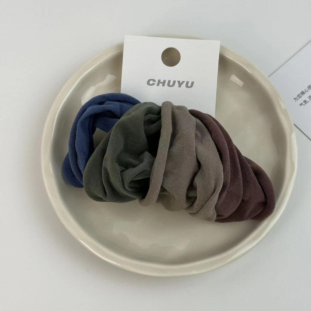 4Pcs/Set High Stretch Women's Scrunchie Solid Ponytail Holder Hair Tie 2024 New Hair Bands  Women