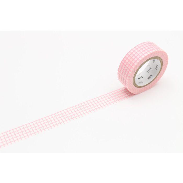 Masking Tape MT Quadrillage rose