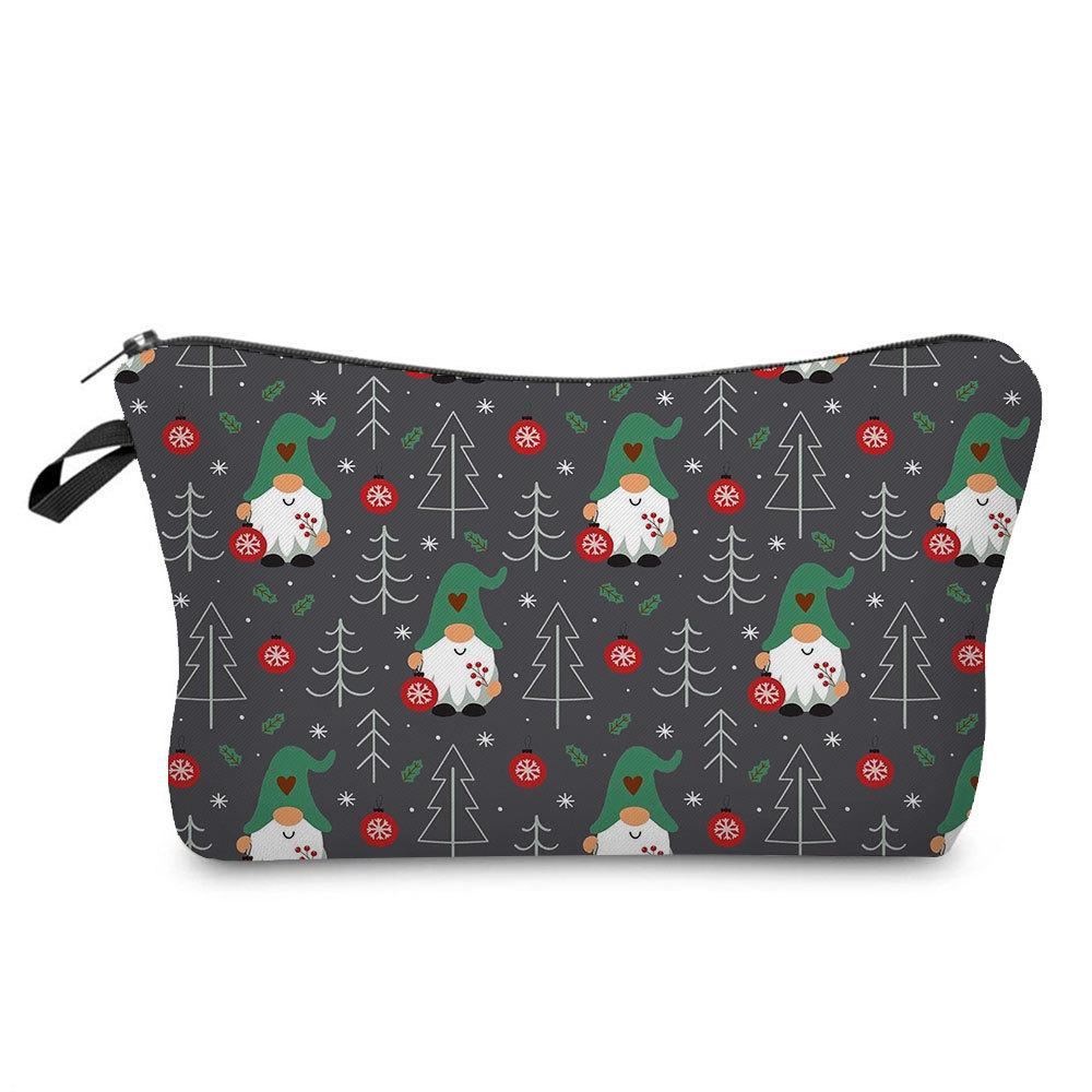 Women Snowman Print Cosmetic Bag Toiletries Organize Travel Storage Case 6766