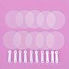 WTEMPO DIY Mini Transparent Fan Craft Items Creative Holiday Party Decor Small Fans Round Blank Painting Fans Handicraft Making Accessories
