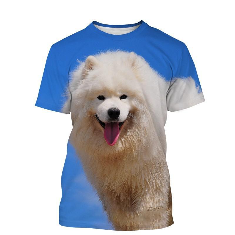 New Samoyed Pet Dog 3D Print T-Shirts Men Women Casual Fashion Streetwear Oversized Short Sleeve T Shirt Male Tees Tops Clothing