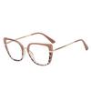 New Retro Cat Eye Women Anti Blue Light Glasses Frame Fashion Designer Thin Face Flat Mirror Clear Reading Top Quality Ins Trend