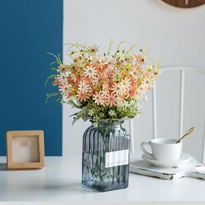 2 Stück Kunstblumenstrauß, künstliche Gänseblümchen mit flexiblem Stiel, wetterfeste Kunstblumen für Vase, Garten, Heimdekoration, Frühlings- und Sommerdekoration