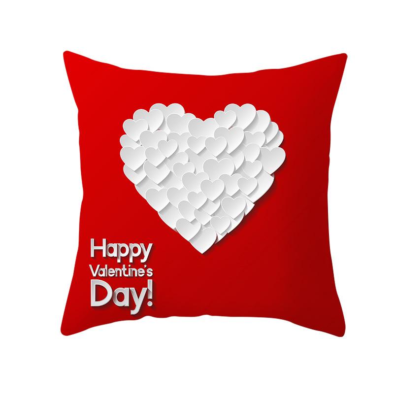 Valentine's Day Love Tree Series Peach Skin Pillowcase Valentine's Day Sofa Pillowcase Home Fabric