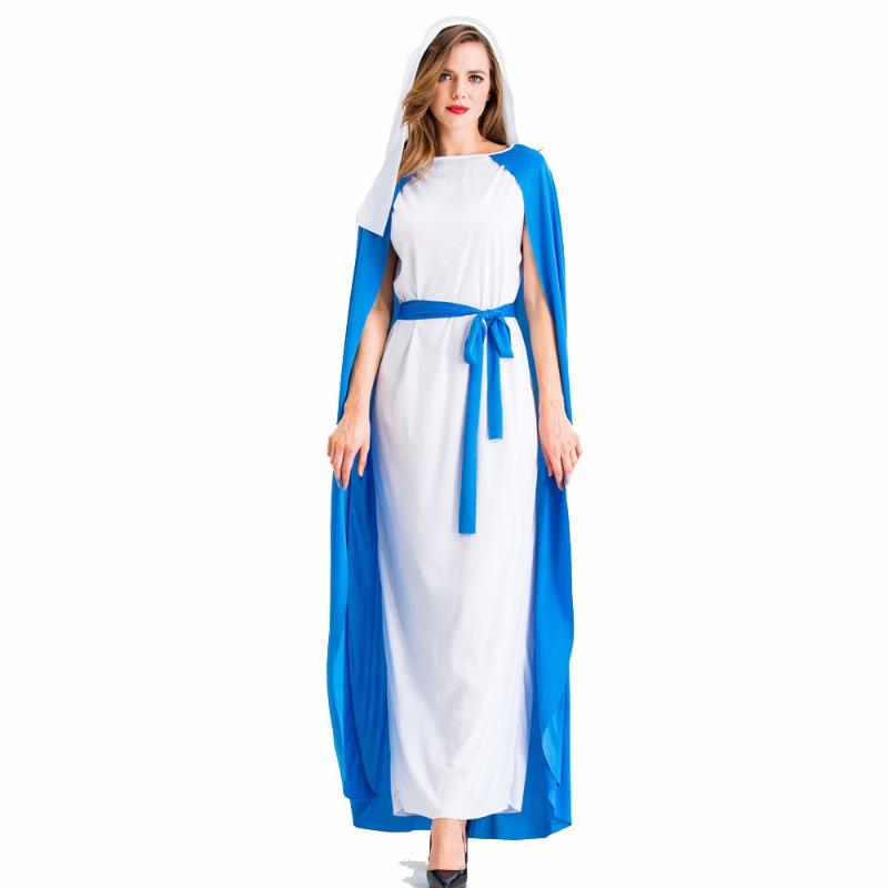 

Halloween Costume Virgin Mary Arab Adult Women Masquerade Middle East Dubai Robe Costume one size fits all білий