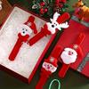 10pcs Christmas Clap Bracelets - Holiday Party Gifts with Various Santa Claus, Snowman, and Reindeer Designs