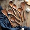 Kitchen Utensils Set Thailand Teak Wood Tableware Set Spoon Ladle Rice Colander Soup Skimmer Kitchenware Cooking Tools