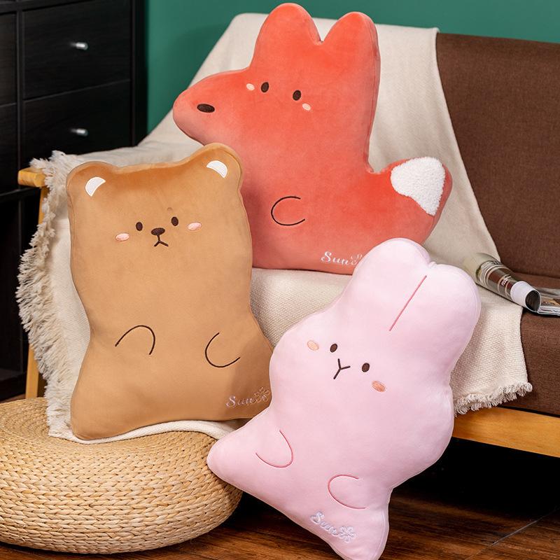 Cute New Products Home Creative Cartoon Animal Pillow Fruit Cushion Collection Car Waist Pillow Sofa Office
