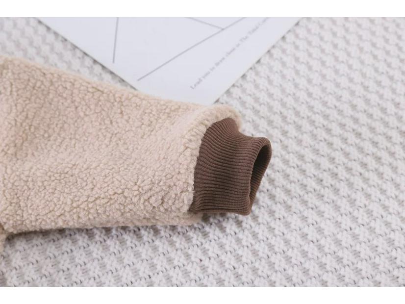 2023 Baby Warm Velvet Sweater & Pants Two-Piece Suit with Scarf for Autumn/Winter