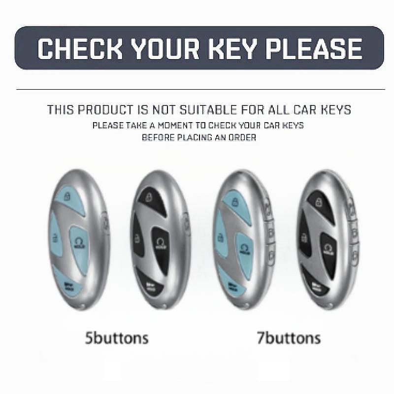 5/7Bottons Car Smart Key Shell Fob Holder Keychain for Hyundai Kona Ev Grandeur GN7 2023 TPU Car Key Case Cover Accessories