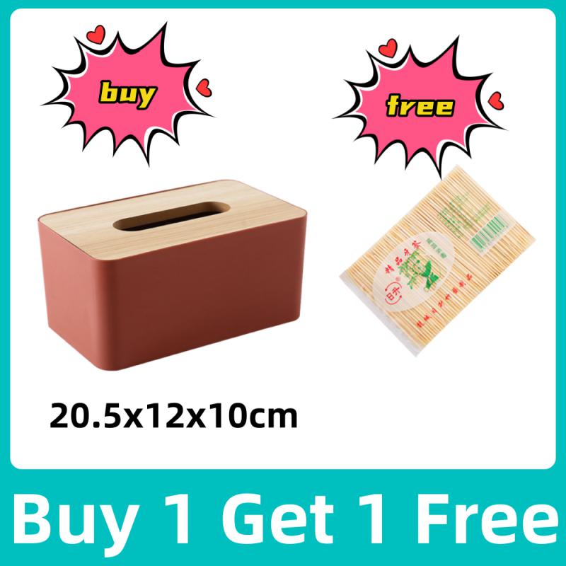 Wooden Tissue Box Napkin Holder Bamboo Lid Top Handkerchief Case Wipes Dispenser Toilet Paper Organizer Container Home Car Items