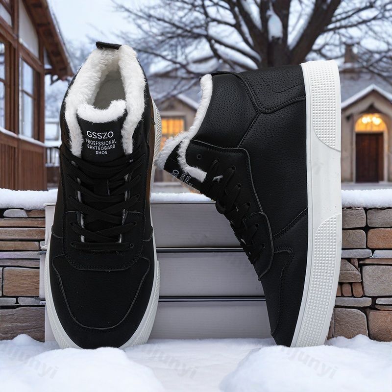 Men Ankle Boots 2026 Fashion Winter Cold-proof Warm Plush Snow Boots Lightweight Cotton Boots Mens Designer Work Outdoor Sneaker