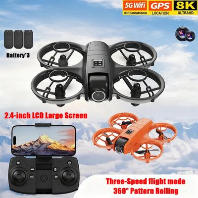 YL3 Drone with 8K 5G High-definition Camera Large Screen Remote Control Obstacle Avoidance Aerial Photography Quadcopter with Ultra-long Battery Life