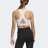 Adidas Striped Logo Sports Bra Women Underwear White HC7897