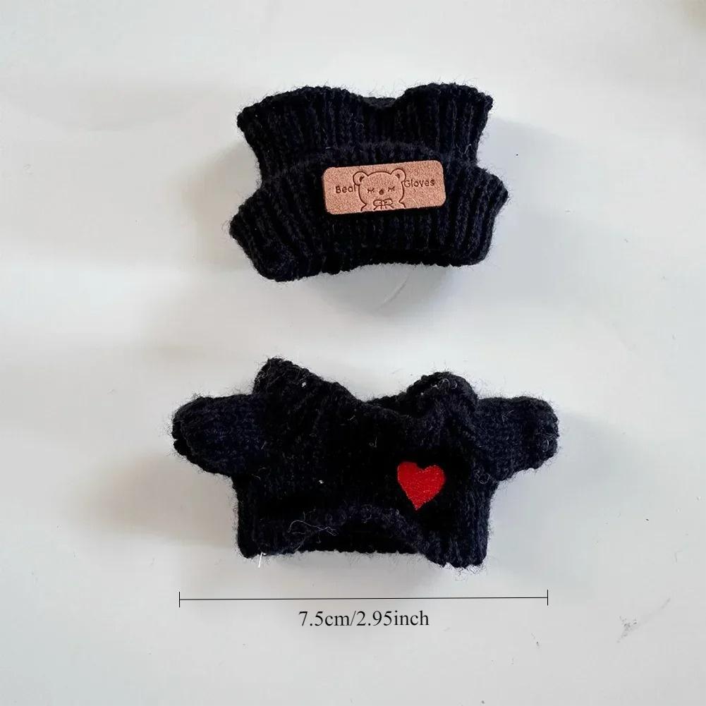 

Набор модной одежды для куклы(НЕТ куклы), Ручная работа крючком, Милая одежда, Шапка, Сделай сам Стильные Веселые аксессуары для одежды labubu для Дней рождения дочери, чёрный