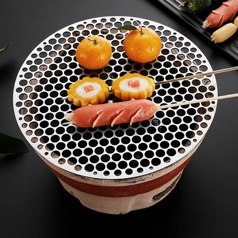 Plasă Grătar Inox 18-30Cm Ustensilă Grătar Plasă Grătar Rotundă Camping Picnic Mâncare Grătar Accesorii Bucătărie